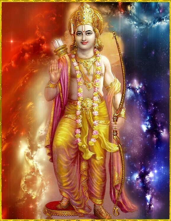 Sri Ram Raksha Stotram lyrics in Telugu with Lord Rama illustration